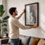 Tabby in Abstraction Modern - Framed Print-687604717-687604707