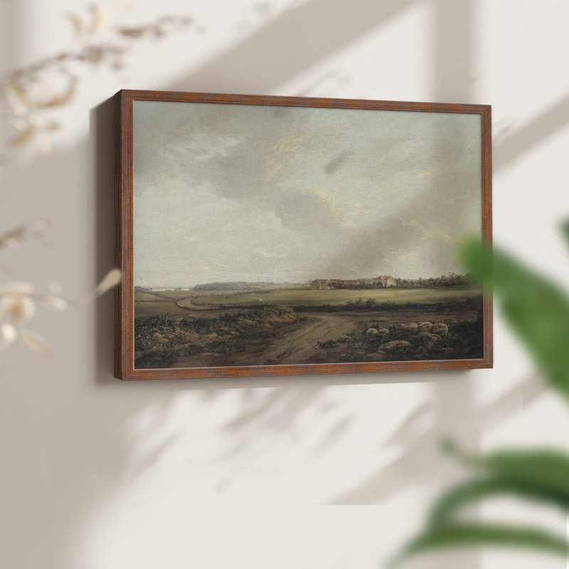 Paysages rétro-CDxxxxi - reproduction encadrée - réversible, 8" H x 10" W, Noyer