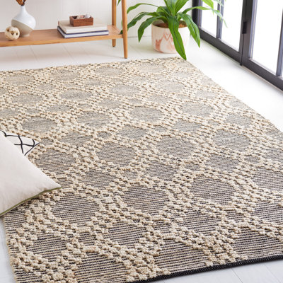 Tapis géométrique en jute / coton Aristia