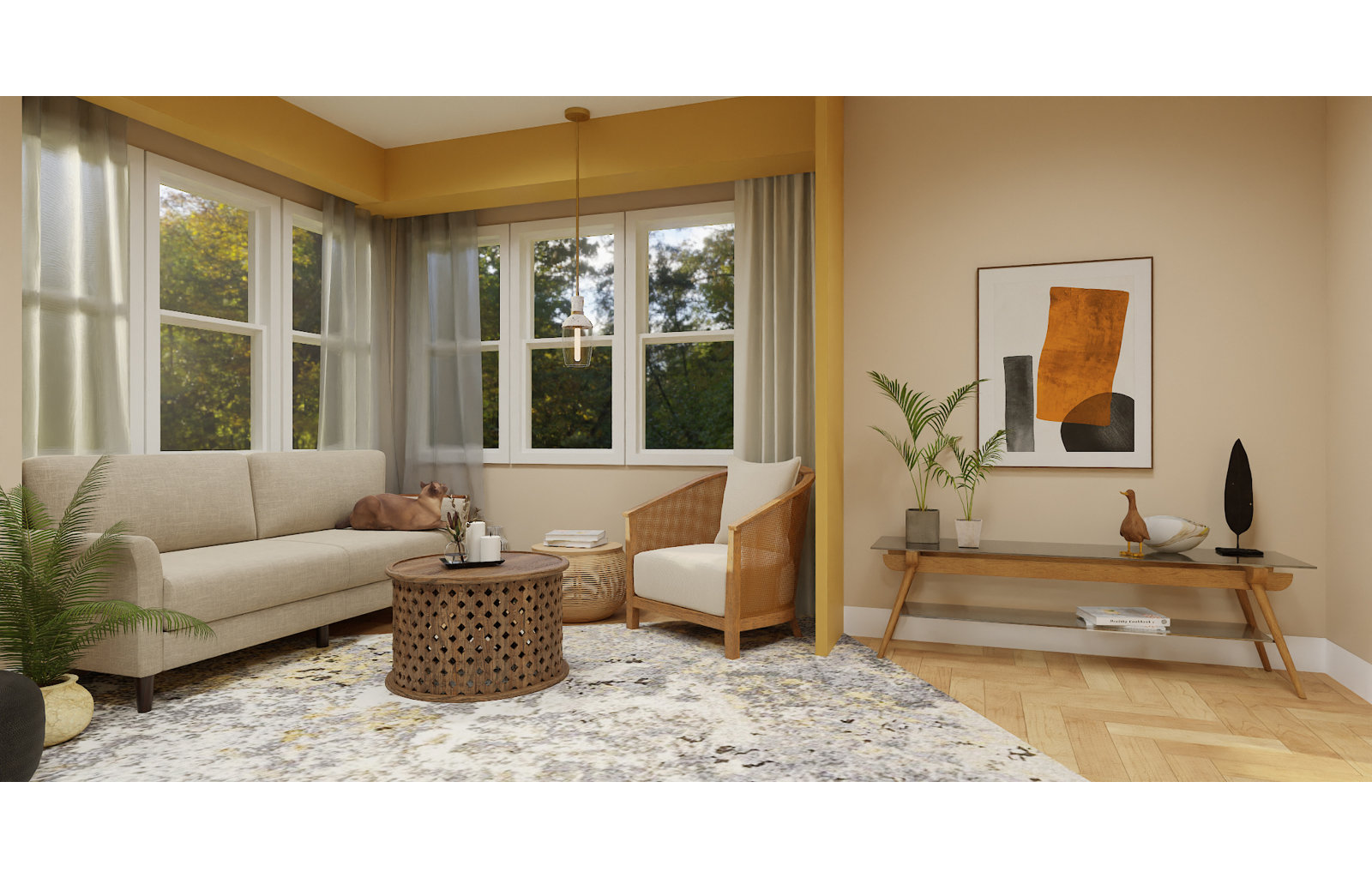 Rounak Single Light Glass Dimmable Pendant