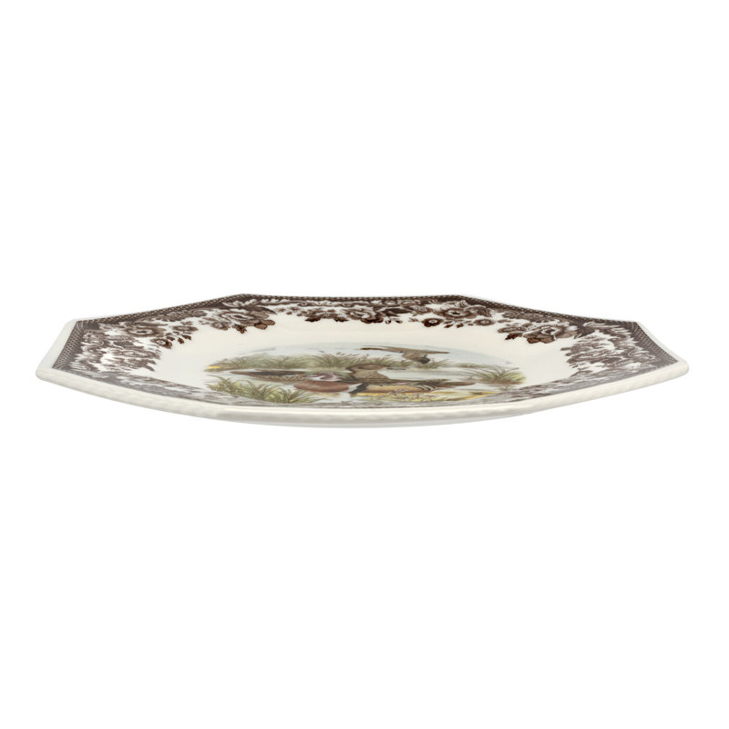 Spode Woodland Octagonal Plate 9.5" Wood Duck