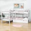 Lit simple superposé en forme de L avec trois tiroirs-70556387