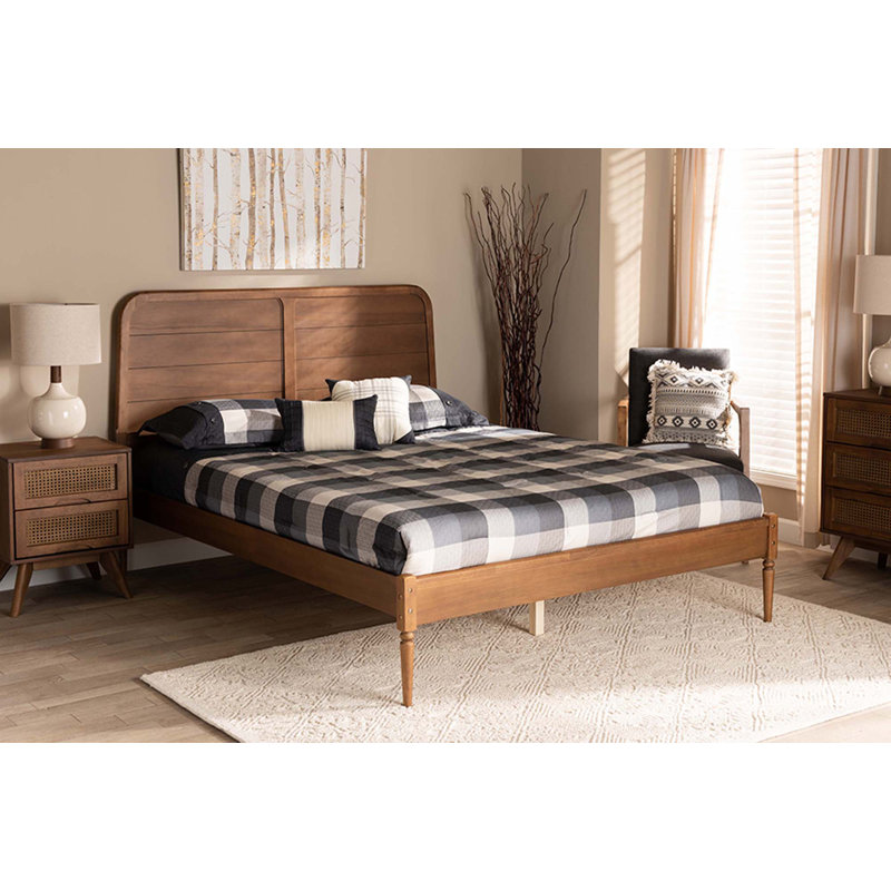Lit plateforme en bois massif Alderwood, Grand