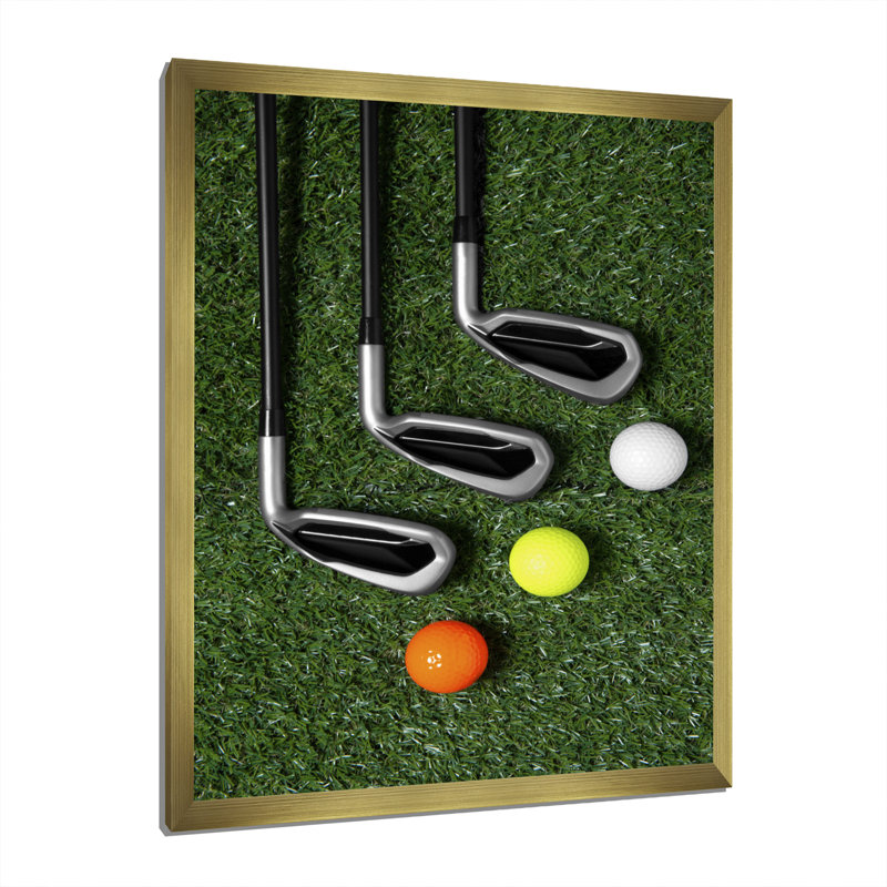 Ensemble de golf Beedon Swing excellence II, H 40 po x l 30 po x P 1,5 po, Encadrement doré