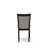 3 Piece Modern Dining Table Set Contains a Round Kitchen Table with Pedestal and 2 Shitake Linen Fabric Upholstered Chairs, Wirebrushed Black-1279187535-1279161868