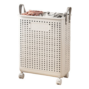 Panier à linge pliable avec roulettes et poignée, panier à linge pliant et roulant, panier de rangement portable polyvalent