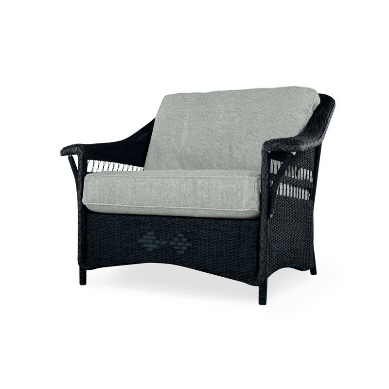 Nantucket Outdoor Lounge Chair, Ebony, Remy Cloud
