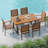 Patio Dining Set With Solid Wood Table Top