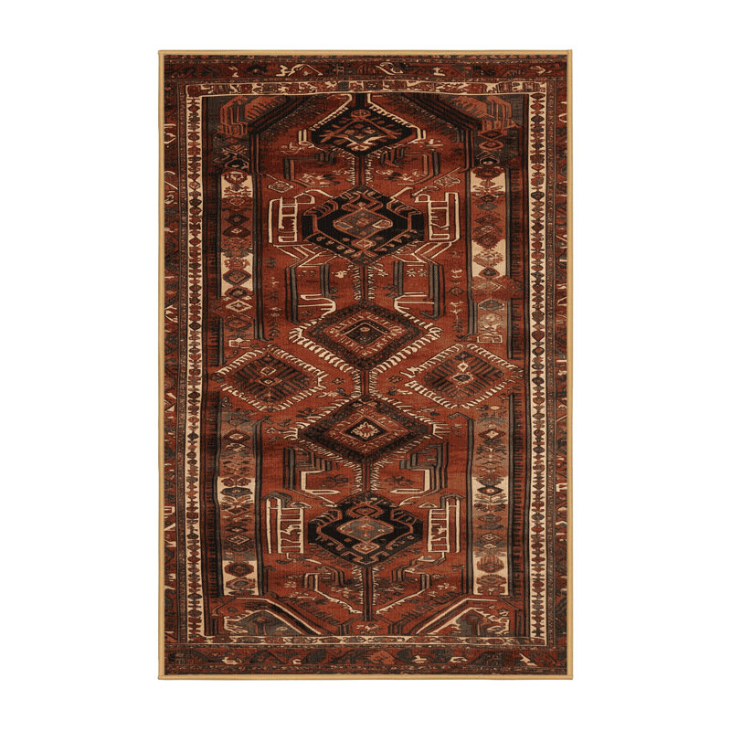 Tapis brun lavable à la machine, Rectangulaire 2 pi x 3 pi