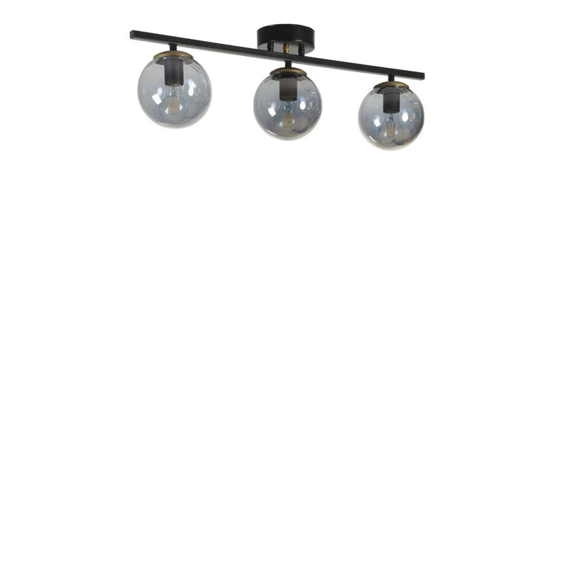 Chandle Flush Mount, Black/Fume