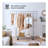 Richaad 36.4'' Iron Adjustable Rolling Clothing Rack