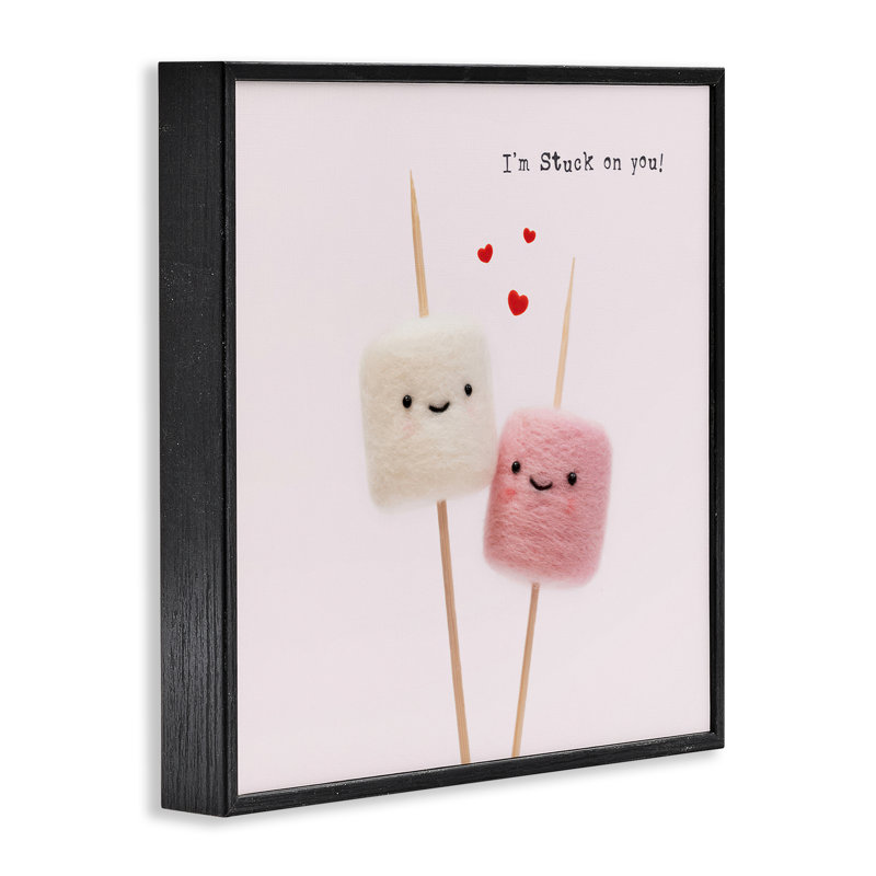 «Cute Stuck On You», estampe numérique encadrée par Lemon and Sugar bh-235, Giclée encadrée noir minuit, H 24 po x l 24 po