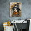 Toile épique Graffiti «brune avec cylindre» par Momart, 20 po x 24 po-1255079858