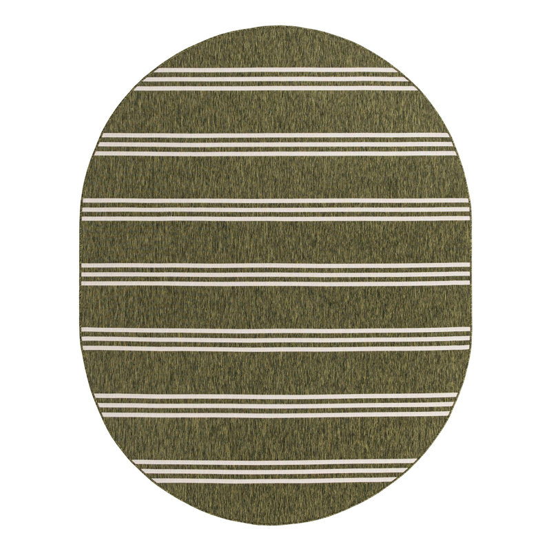 Tapis intérieur / extérieur Anguilla, Ovale 7 pi 10 po x 10 pi