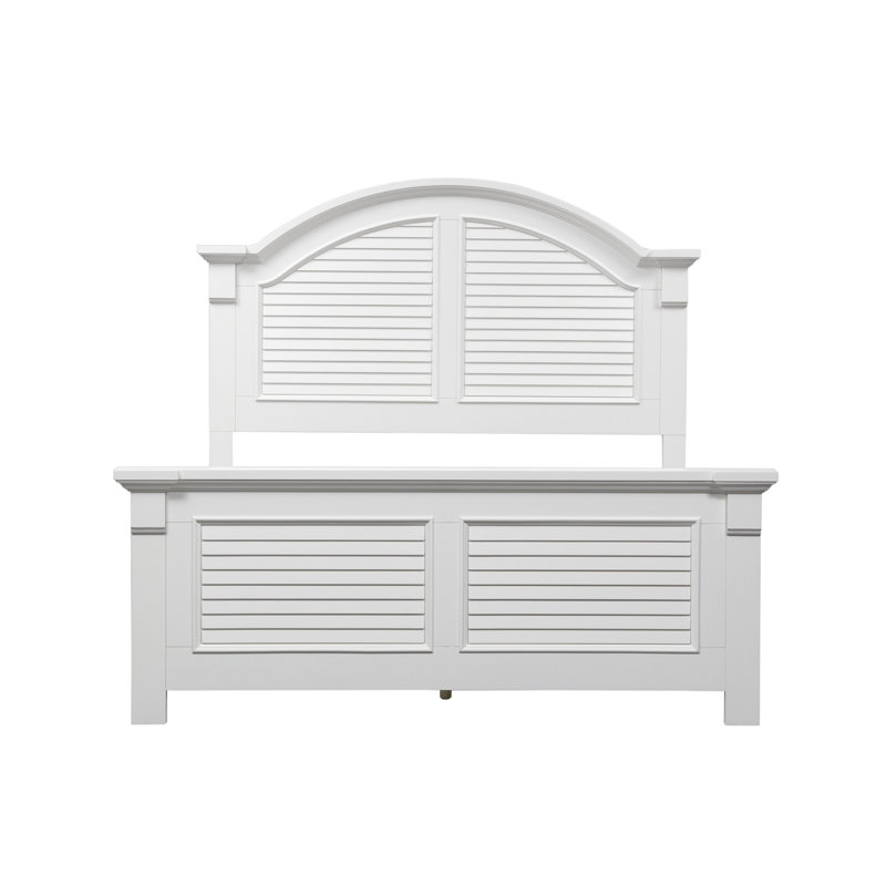 Alvy King Panel Bed, King, White