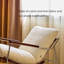 Chaise berçante ergonomique en coton et lin