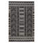 Phoebe Machine Washable Kimmons Chevron Area Rug in Black/Light Gray-1557063281