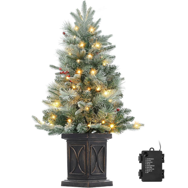 3' H Lighted Artificial Christmas Tree