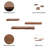 Mango Wood Floating Wall Shelves with Live Edge Design, 18" Brown Storage Display for Home, Office, Bedroom, and Living Room (Set of 3)
