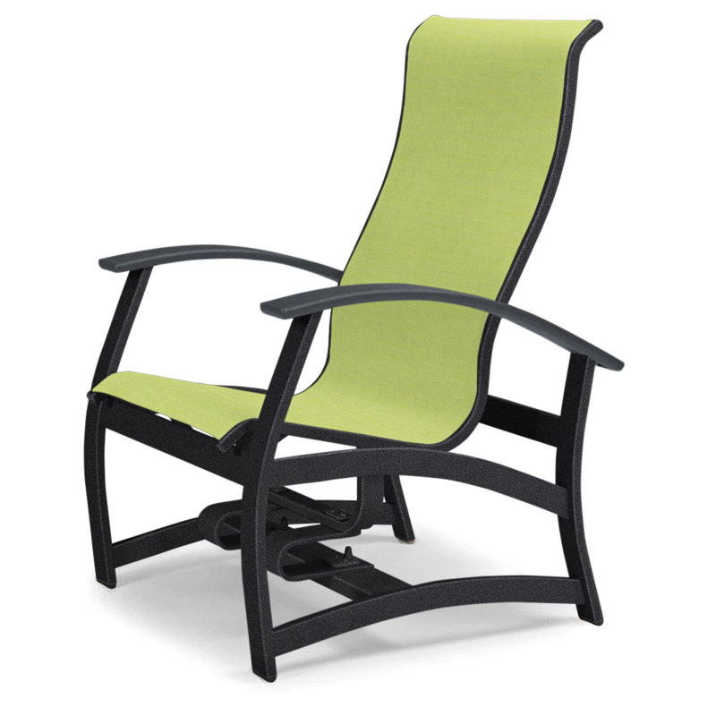 Belle Isle Outdoor Swivel Lounge Chair, Classic Graphite P30, Textured Black, Lime 38D Sunbrella®
