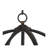 Antique Black Iron 4-Light Orb Chandelier, 22-Inch Vintage Hanging Ceiling Light