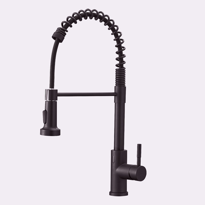 Robinet de cuisine sans contact, robinet de cuisine intelligent automatique mains libres noir, Nickel brossé