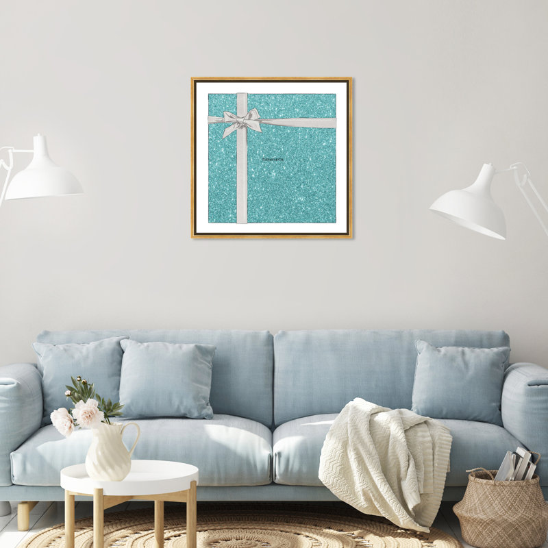 Boîte-cadeau Fashion and Glam - impression sur toile, H 16 po x l 16 po, Toile avec cadre doré