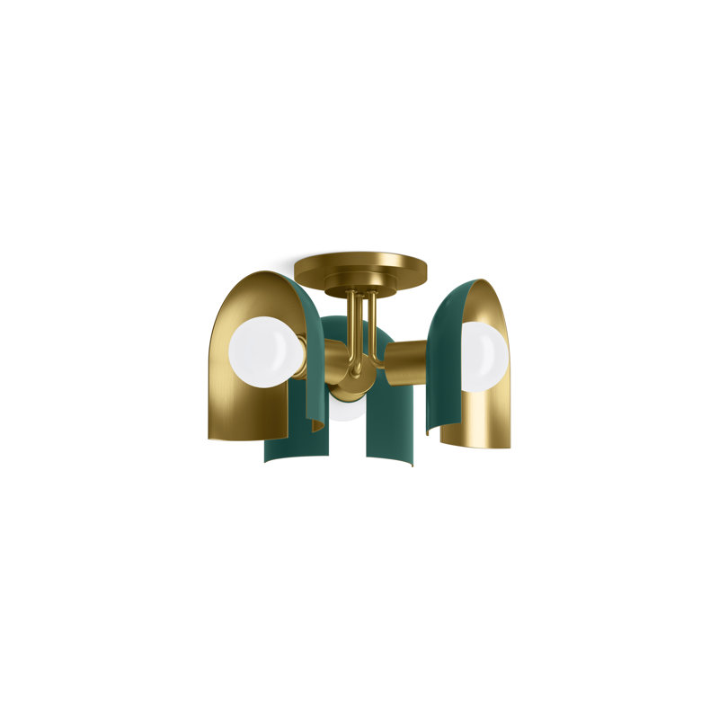 Jabot 3-13/16 In. Flush-Mount, Green
