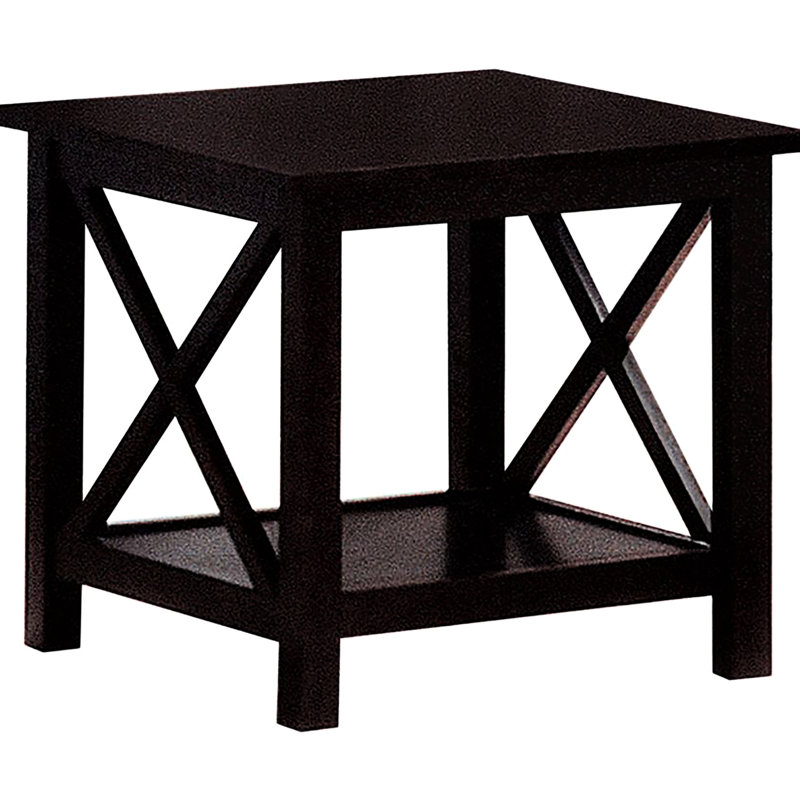 3 tables d'appoint contemporaines en noir avec tablette contemporaine