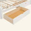 Structure de lit plateforme avec lit gigogne et 2 tiroirs de rangement, lit en bois classique avec tête de lit à broche-2054185086