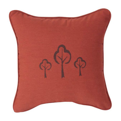 Embroidered Sunbrella® Outdoor Reversible Throw Pillow
