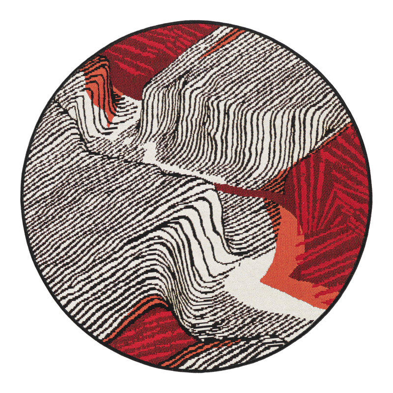 Echo Hower Indoor/Outdoor Area Rug, Round 3'1"