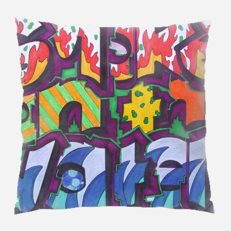 Coussin décoratif Manion, Microsuède, Intérieur