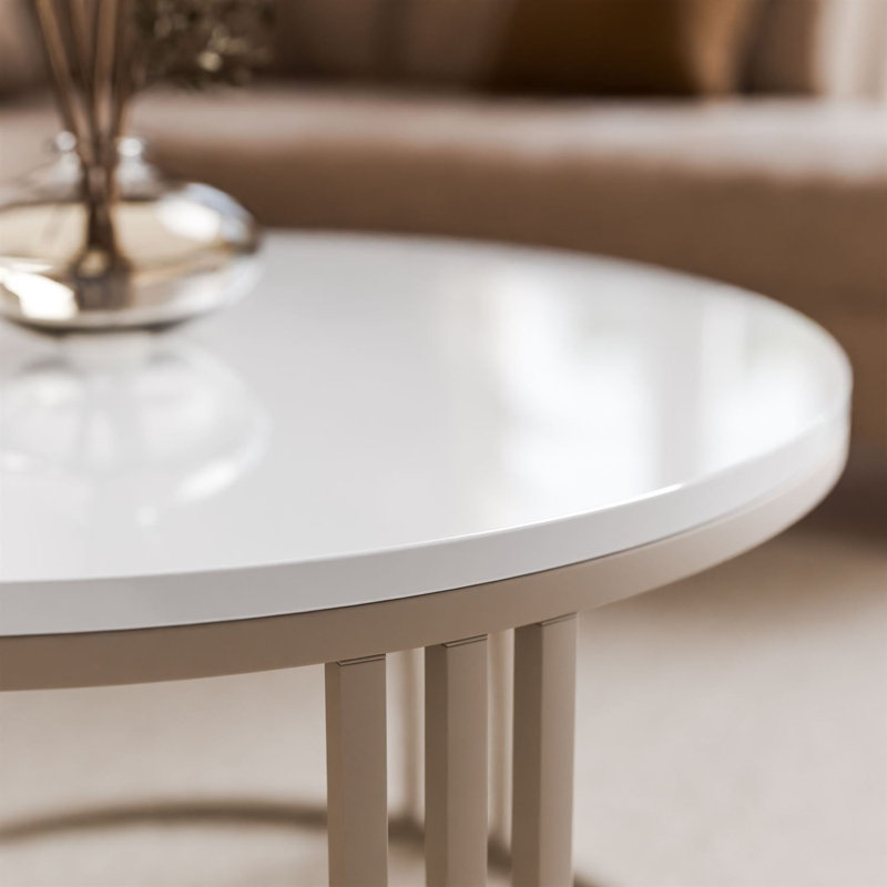 Frame Coffee Table, White Gloss, Wood
