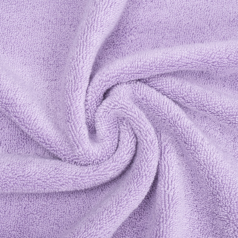  Essuie-mains 100% coton 4 pièces pour salle de bain, Lilas
