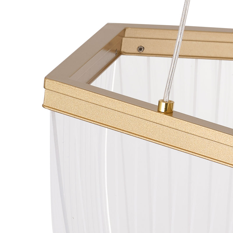 1-Transparent dimmable LED iron pendant light