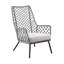 Méridienne de patio en acier durable, design gris moderne pour la maison et le jardin