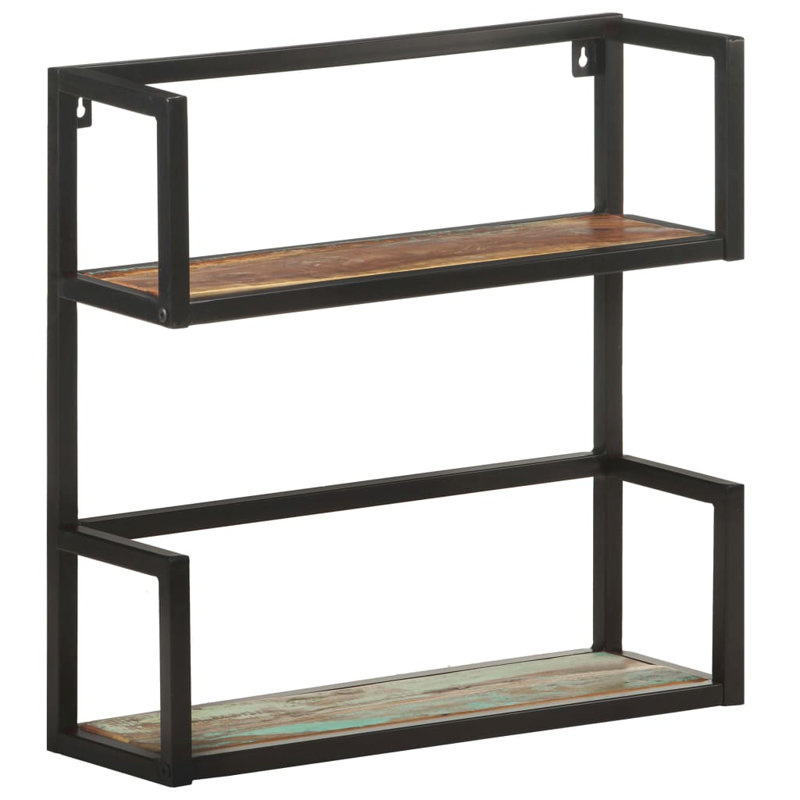 Wall Shelf Solid Wood, 35.4" H x 23.6" W x 7.9" D, Reclaimed Wood