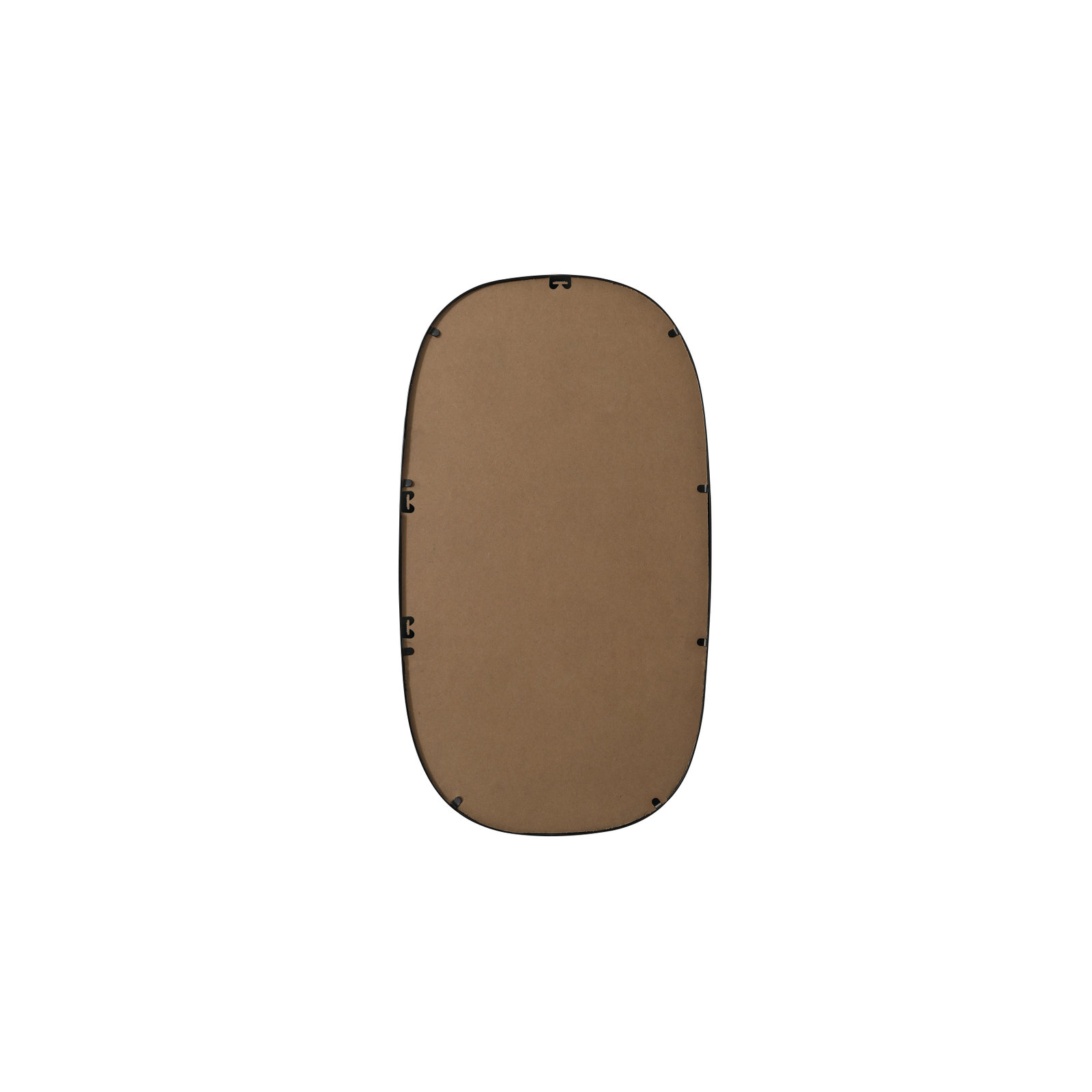 Sabine Metal Curved Oval Wall Mirror, Black, 36" x 20"