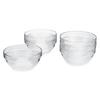 Mason Craft and More 3-Piece Glass Mixing Bowl Set - Clear