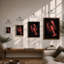 Red Lobster Study Modern - Framed Print-1465869736-1465869739