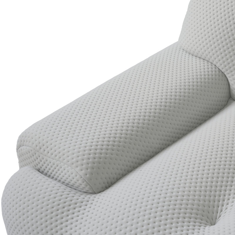 Canapé modulaire Boneless Bierce, Gris clair, 27,5 po H x 102,4 po L x 41,34 po P