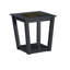 Ensemble de table 3 pièces avec table basse rectangulaire et deux tables de bout assorties, plateau en verre, base en bois, tablette inférieure ouverte pour un rangement supplémentaire, maison contemporaine