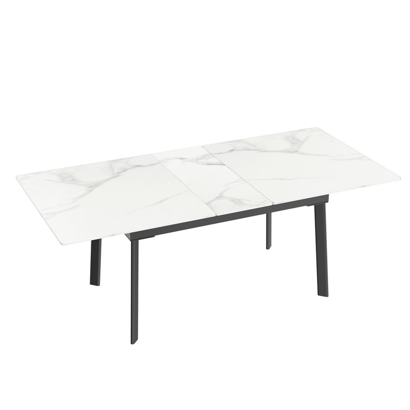 Mattear Rectangular Dining Table, 180x85x79cm, Glossy White