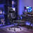 Adjustable Video Gaming Chair with Massage Swiveling PC & Racing Game Chair with Footrest-1332269541