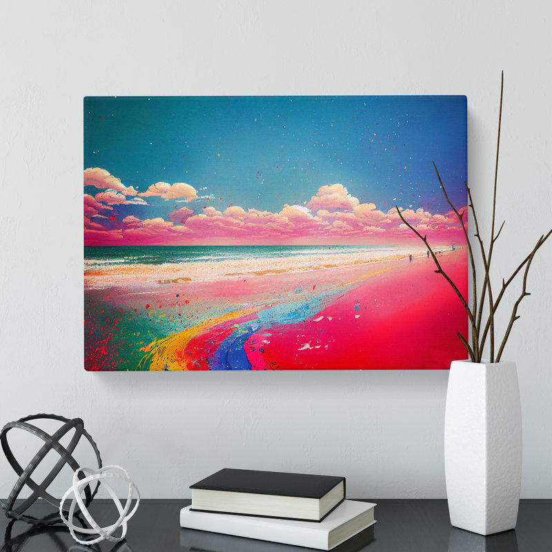 XXX-H1022-WF-7312X Rainbow Beach - Wrapped Canvas Print