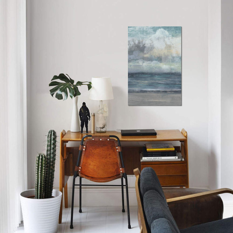 «Beach Rise II» par Jennifer Goldberger - reproduction imprimée, H 40 po x l 26 po x P 1,5 po, Toile tendue