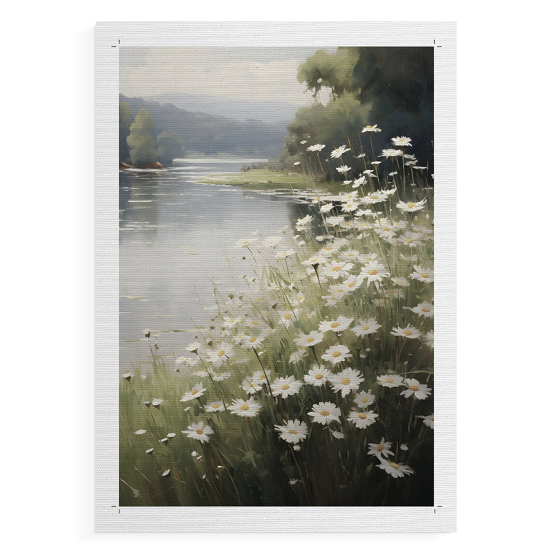 Imprimé floral rétro CCXCVII - reproduction de toile seulement - non encadrée, H 27 po x l 18 po