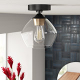 Orhan Glass Semi Flush Mount