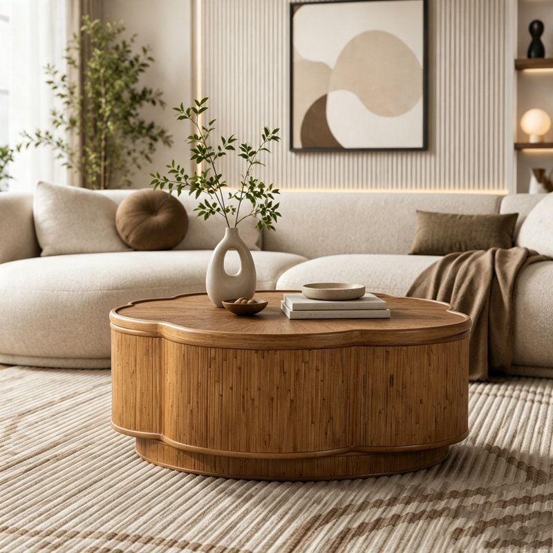 Table basse avec rangement amovible
